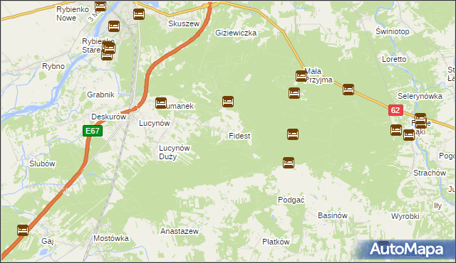 mapa Fidest, Fidest na mapie Targeo