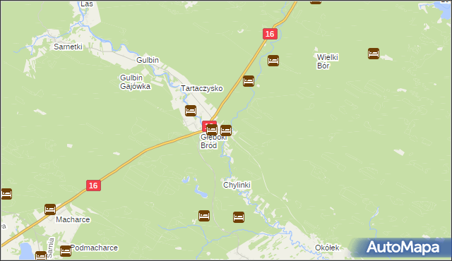 mapa Frącki, Frącki na mapie Targeo