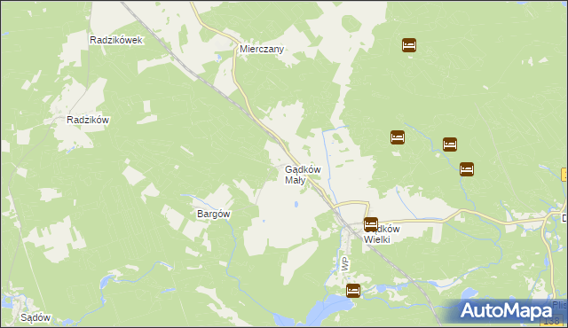 mapa Gądków Mały, Gądków Mały na mapie Targeo