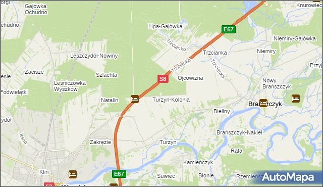 mapa Gajówka Ciepła, Gajówka Ciepła na mapie Targeo