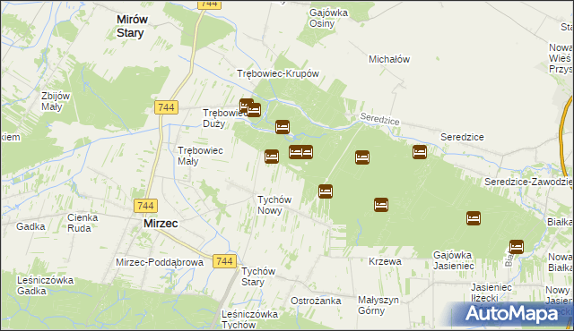 mapa Gajówka Niwy, Gajówka Niwy na mapie Targeo