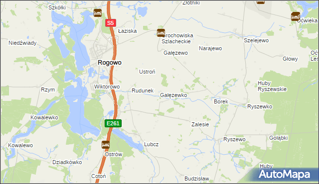 mapa Gałęzewko, Gałęzewko na mapie Targeo