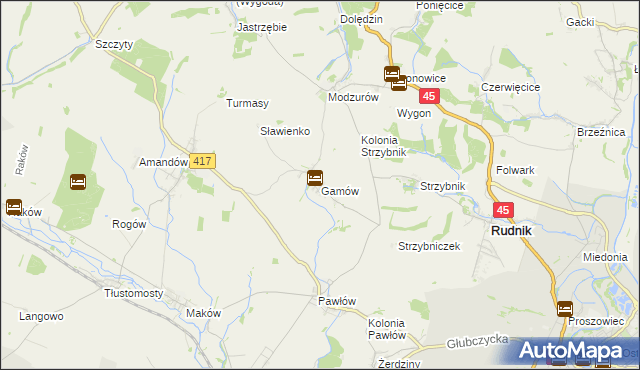 mapa Gamów, Gamów na mapie Targeo