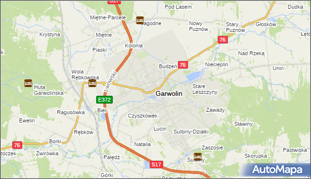 mapa Garwolin, Garwolin na mapie Targeo