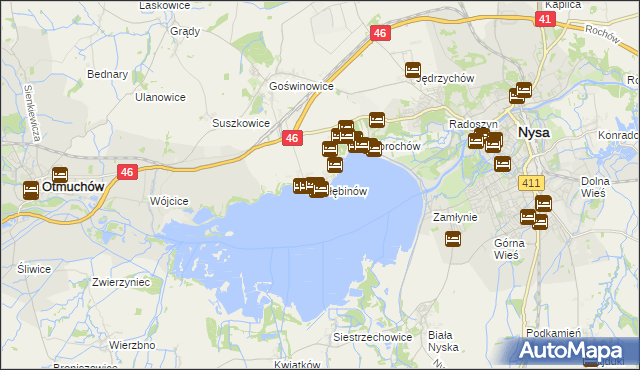 mapa Głębinów, Głębinów na mapie Targeo