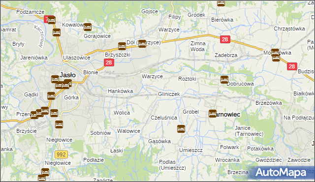 mapa Gliniczek, Gliniczek na mapie Targeo