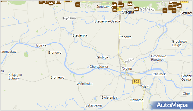 mapa Głobica, Głobica na mapie Targeo