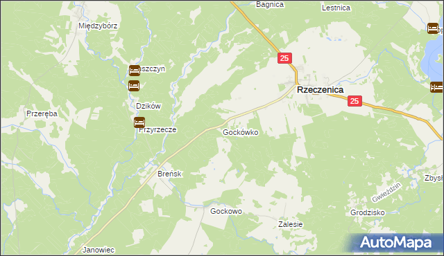 mapa Gockówko, Gockówko na mapie Targeo