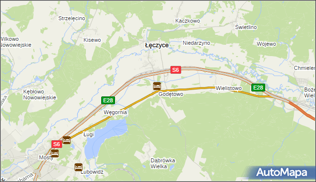 mapa Godętowo, Godętowo na mapie Targeo