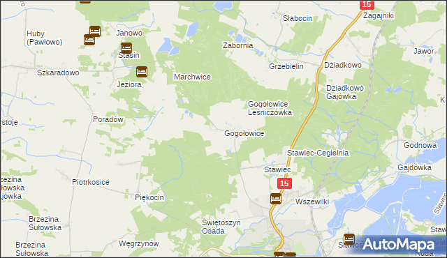 mapa Gogołowice gmina Milicz, Gogołowice gmina Milicz na mapie Targeo