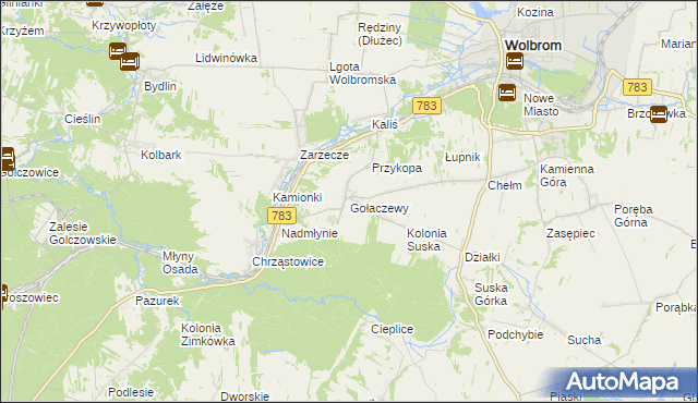 mapa Gołaczewy, Gołaczewy na mapie Targeo