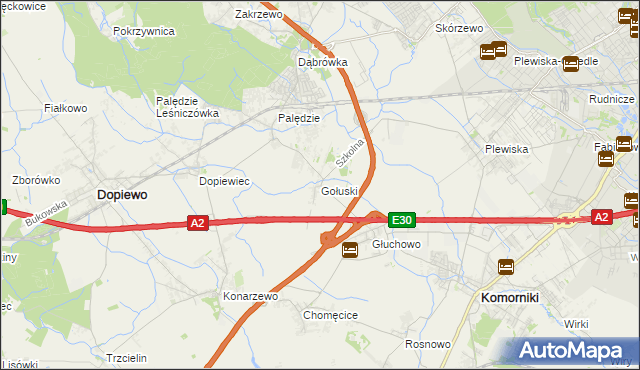 mapa Gołuski, Gołuski na mapie Targeo