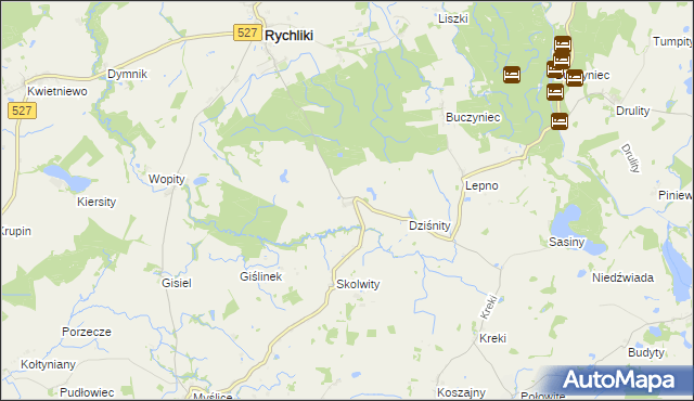 mapa Gołutowo, Gołutowo na mapie Targeo