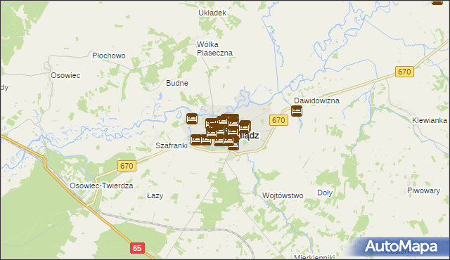 mapa Goniądz, Goniądz na mapie Targeo