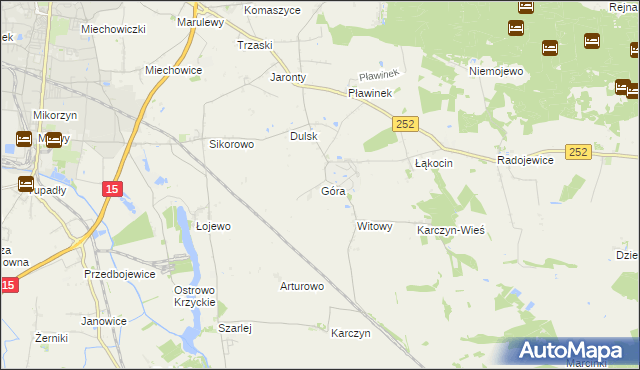 mapa Góra gmina Inowrocław, Góra gmina Inowrocław na mapie Targeo
