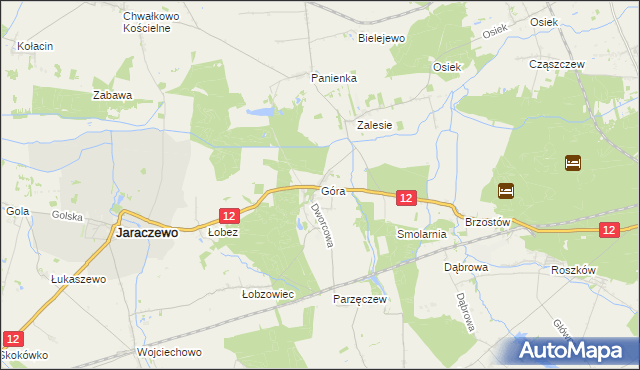 mapa Góra gmina Jaraczewo, Góra gmina Jaraczewo na mapie Targeo