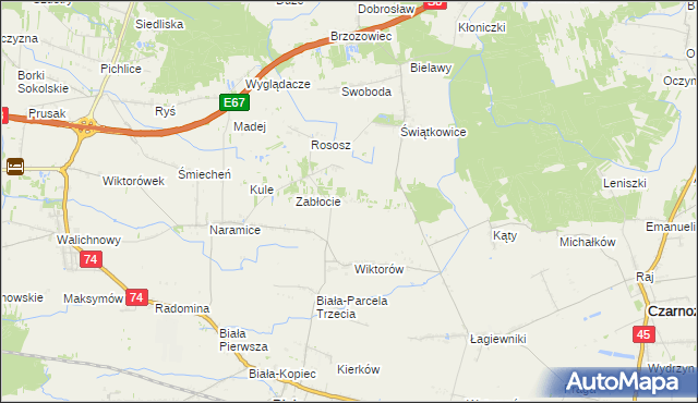 mapa Góry Świątkowskie, Góry Świątkowskie na mapie Targeo