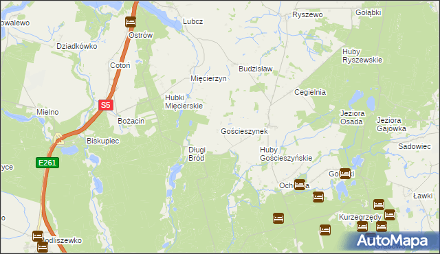 mapa Gościeszynek, Gościeszynek na mapie Targeo