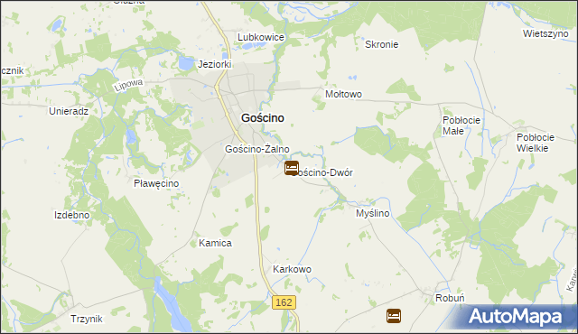 mapa Gościno-Dwór, Gościno-Dwór na mapie Targeo