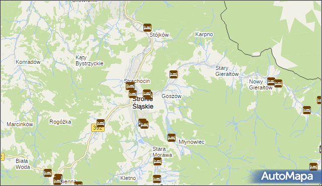 mapa Goszów, Goszów na mapie Targeo