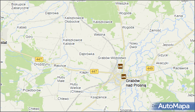 mapa Grabów-Wójtostwo, Grabów-Wójtostwo na mapie Targeo