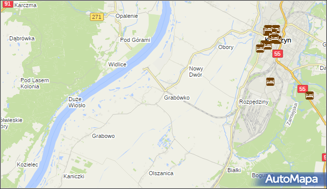 mapa Grabówko gmina Kwidzyn, Grabówko gmina Kwidzyn na mapie Targeo