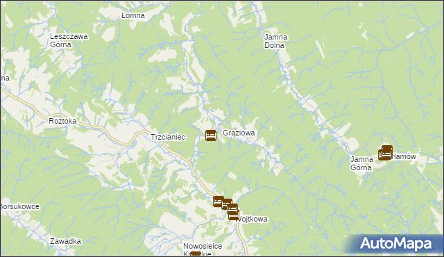 mapa Grąziowa, Grąziowa na mapie Targeo