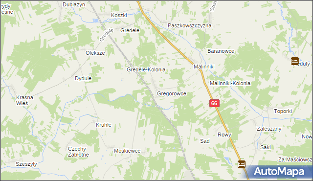 mapa Gregorowce, Gregorowce na mapie Targeo