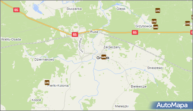 mapa Gródek powiat białostocki, Gródek powiat białostocki na mapie Targeo