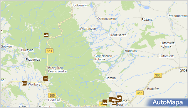 mapa Grodziszcze Kolonia, Grodziszcze Kolonia na mapie Targeo