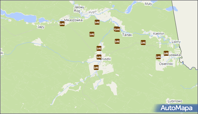 mapa Gruszki, Gruszki na mapie Targeo