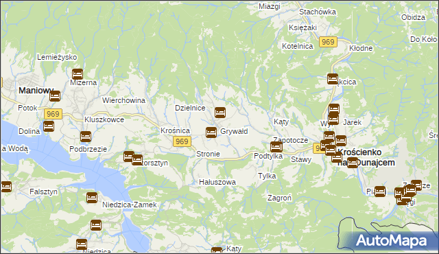 mapa Grywałd, Grywałd na mapie Targeo