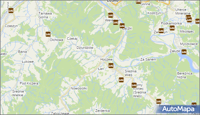 mapa Hoczew, Hoczew na mapie Targeo