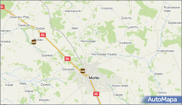 mapa Hornostaje-Osada, Hornostaje-Osada na mapie Targeo