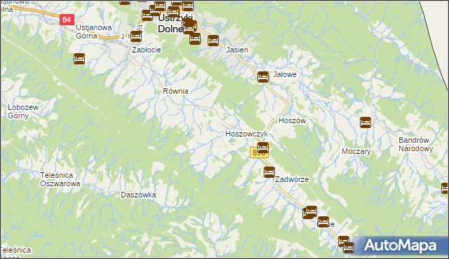 mapa Hoszowczyk, Hoszowczyk na mapie Targeo