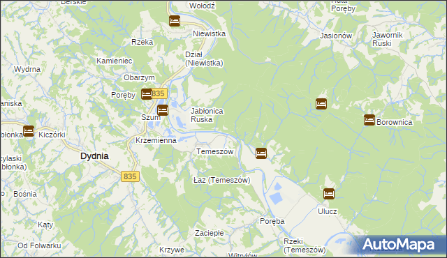 mapa Hroszówka, Hroszówka na mapie Targeo