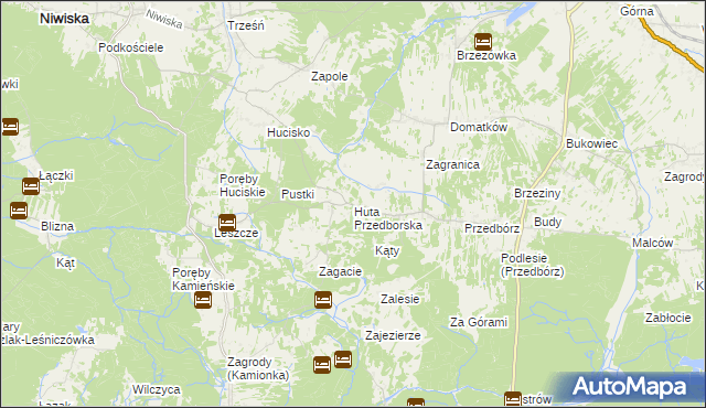 mapa Huta Przedborska, Huta Przedborska na mapie Targeo