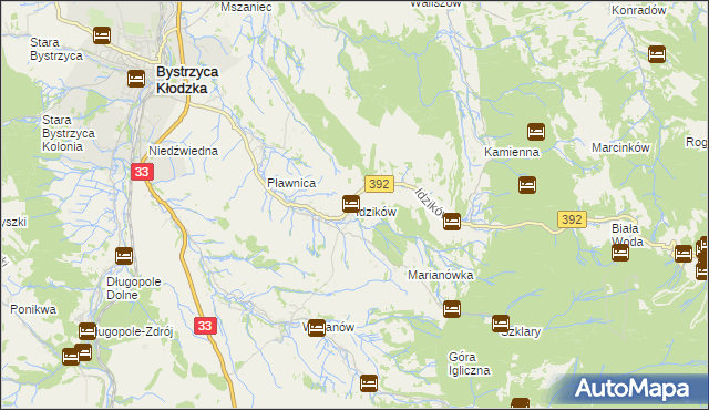 mapa Idzików, Idzików na mapie Targeo