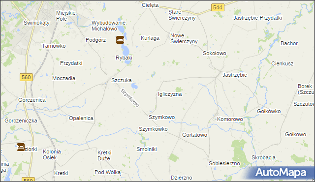 mapa Igliczyzna, Igliczyzna na mapie Targeo