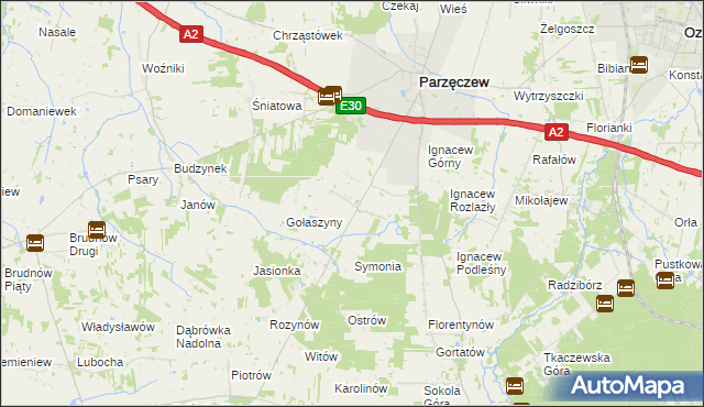 mapa Ignacew Folwarczny, Ignacew Folwarczny na mapie Targeo