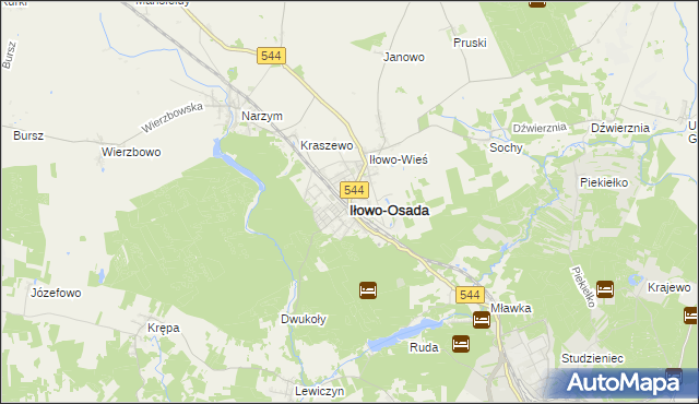 mapa Iłowo-Osada, Iłowo-Osada na mapie Targeo