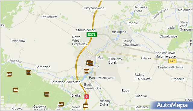 mapa Iłża, Iłża na mapie Targeo