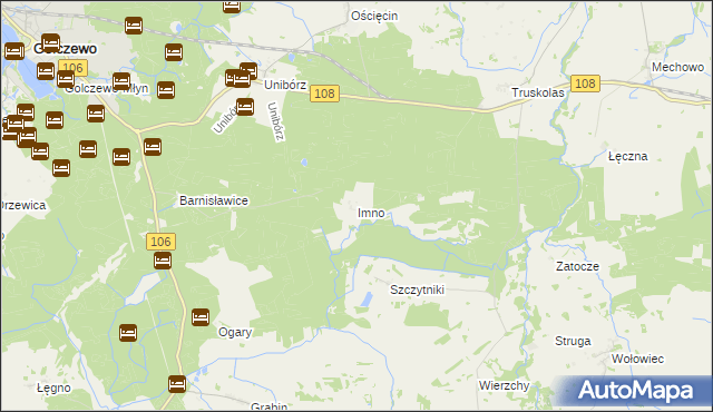 mapa Imno gmina Golczewo, Imno gmina Golczewo na mapie Targeo