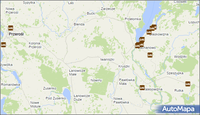 mapa Iwaniszki, Iwaniszki na mapie Targeo