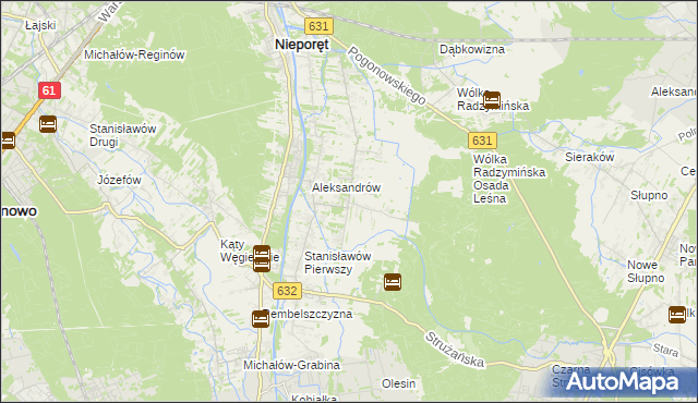 mapa Izabelin gmina Nieporęt, Izabelin gmina Nieporęt na mapie Targeo