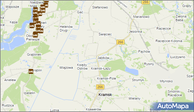 mapa Jabłków, Jabłków na mapie Targeo