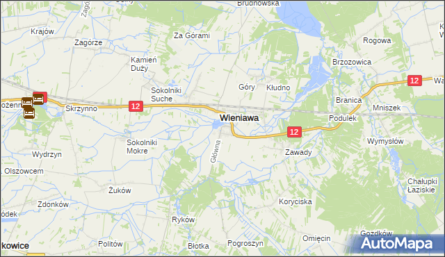 mapa Jabłonica gmina Wieniawa, Jabłonica gmina Wieniawa na mapie Targeo