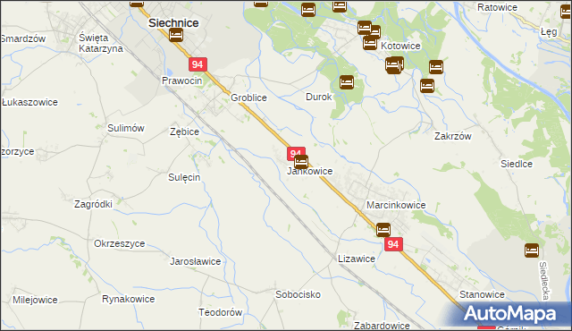 mapa Jankowice gmina Oława, Jankowice gmina Oława na mapie Targeo