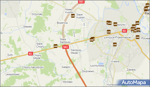 mapa Janowo gmina Łomża, Janowo gmina Łomża na mapie Targeo