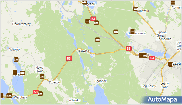 mapa Janowo gmina Szczytno, Janowo gmina Szczytno na mapie Targeo